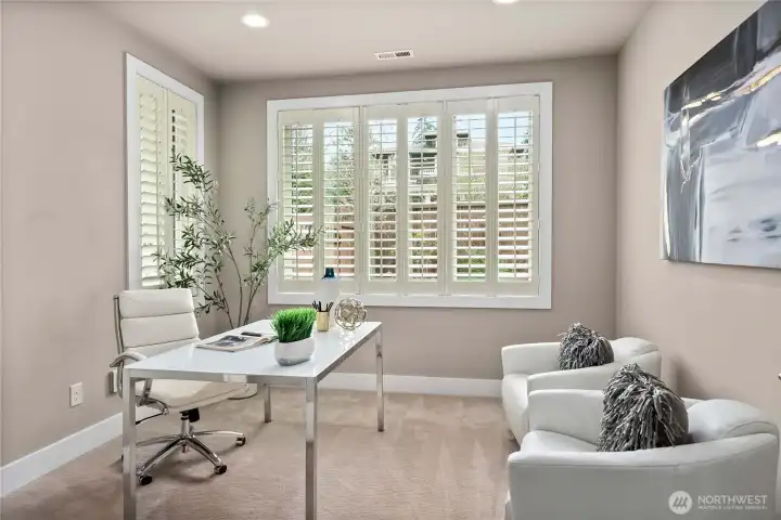 A dedicated home office, ideal for remote work