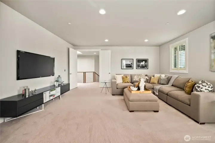 Spacious bonus room offering flexible living space