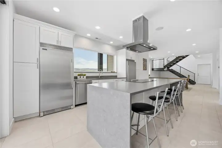 Modern luxury kitchen with a clean, minimalist aesthetic