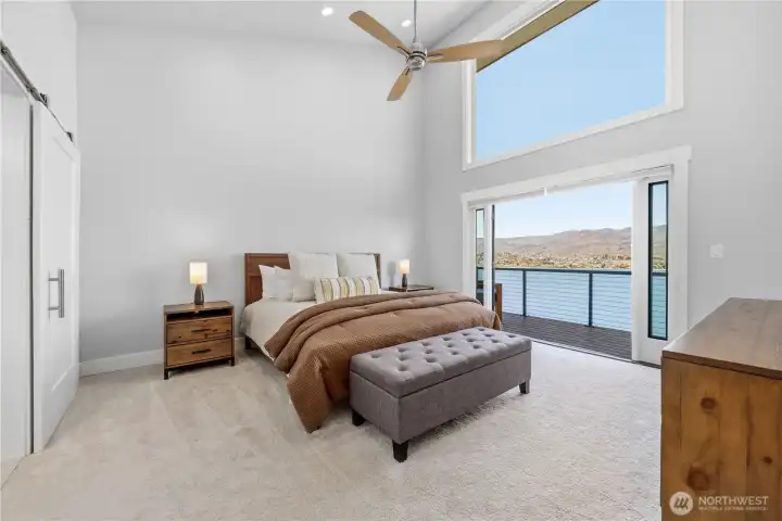 Primary suite with private balcony.