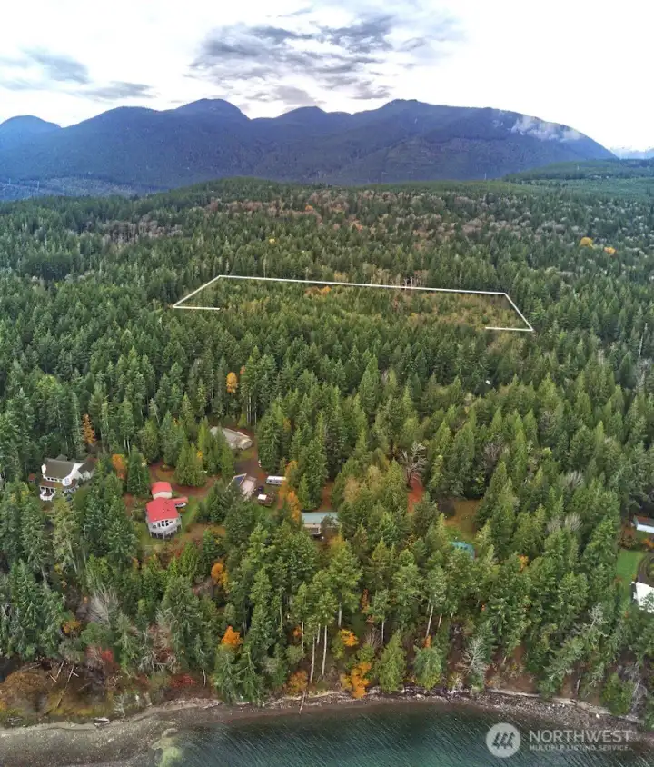 Located at the base of the Olympic Mountains at the edge of the Hood Canal.