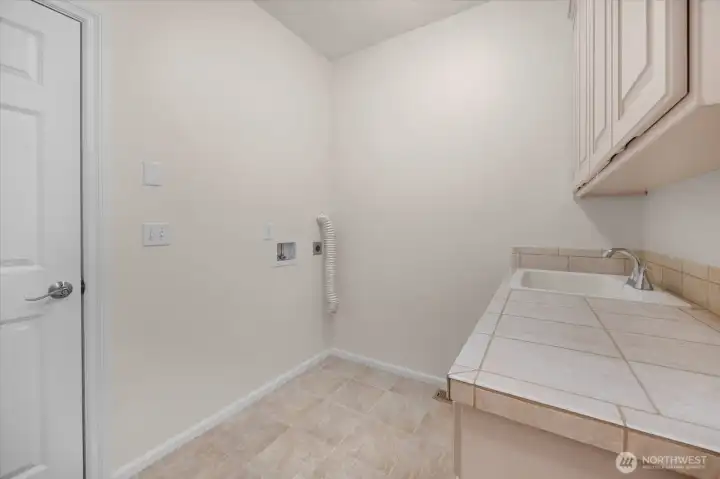 The utility room - conveniently located off the garage.