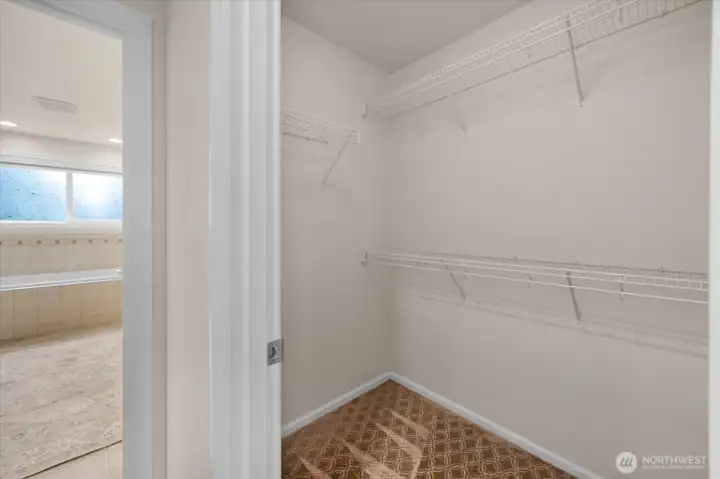 Two walk-in closets off the primary.