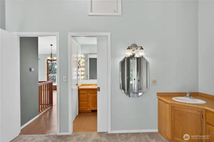 Door to bath and doorway to rest of house.