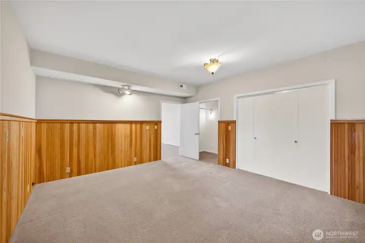 Huge closet space in this bedroom.