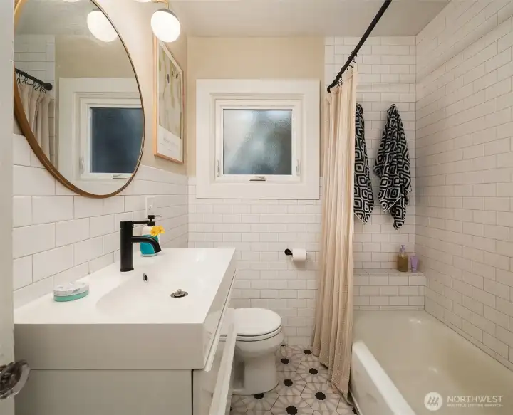 Sweet and stylish main floor bathroom.