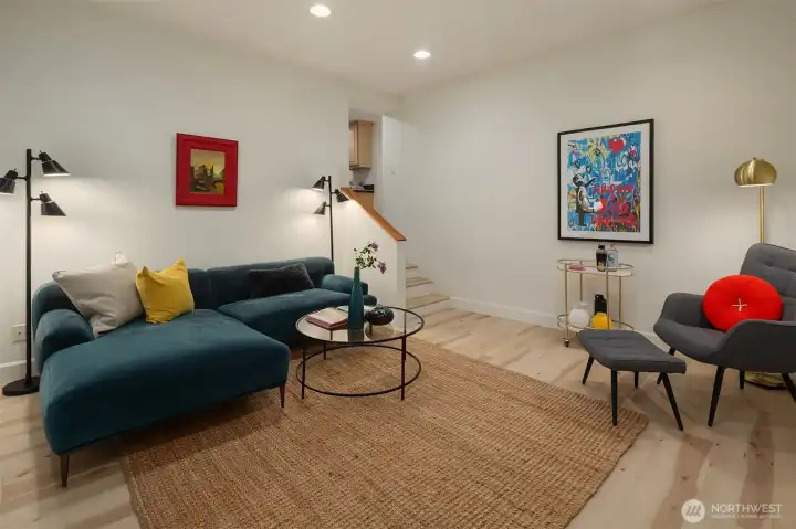 Spacious and fun.  Airbnb, office, gym, second living space?