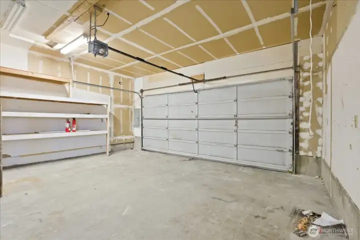 Oversized garage.