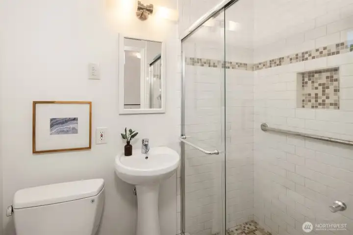 The 3/4 bath in the third bedroom suite.