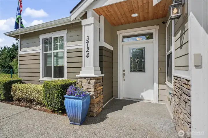Beautiful covered entry.