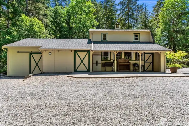 Detached garage shop with great storage space on the second story