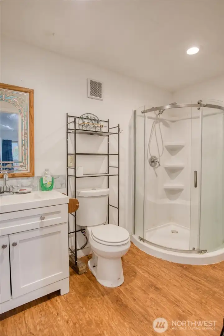 Bathroom in garage