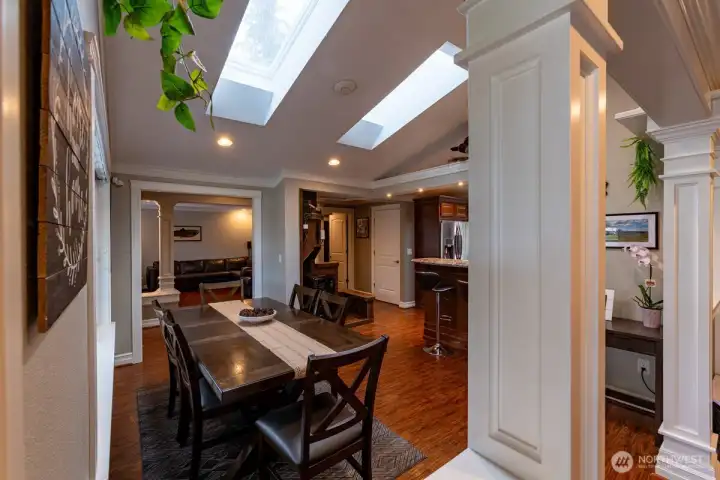 Dining Room with 2 skylights Dining Room with 2 skylights