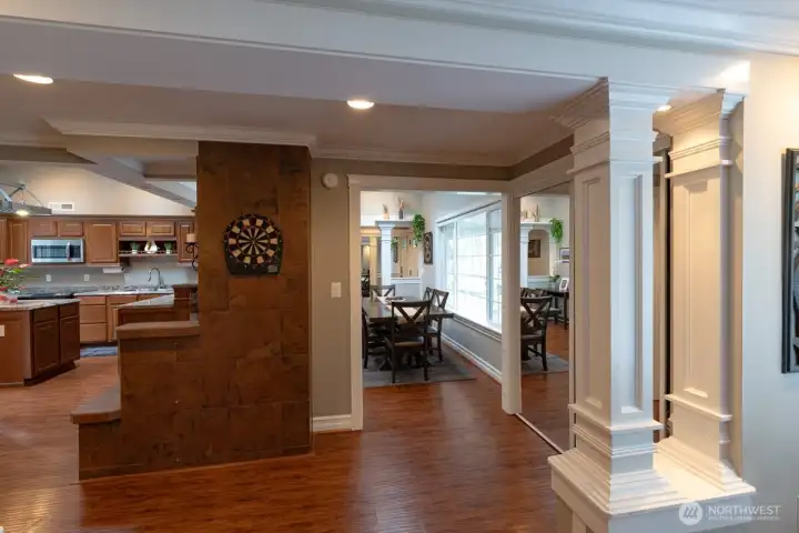View of Kitchen and Dining room from living room View of Kitchen and Dining room from living room