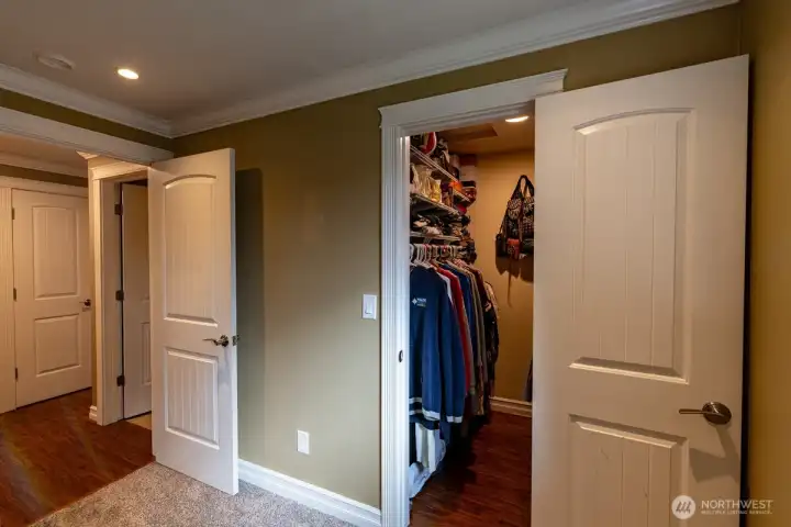 Primary walk in closet Primary walk in closet