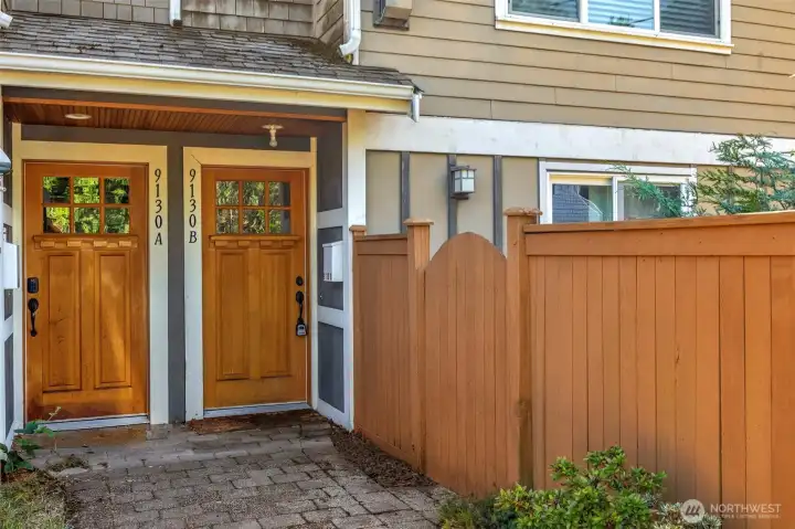 The front units all have patios