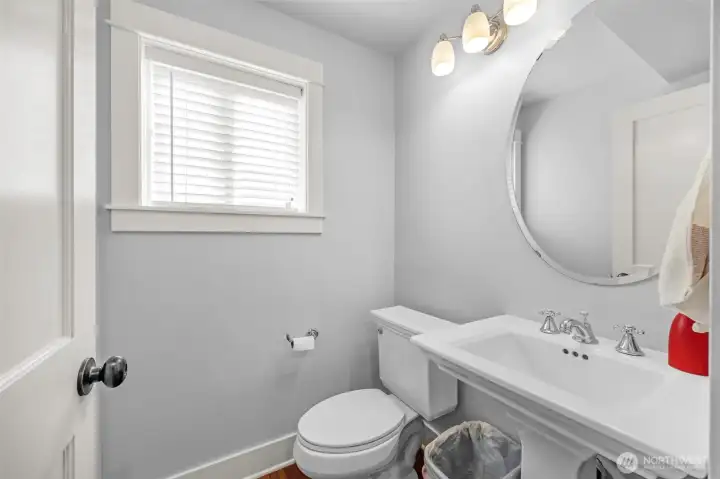 Half bath on the main living floor adds convenience for everyday living.