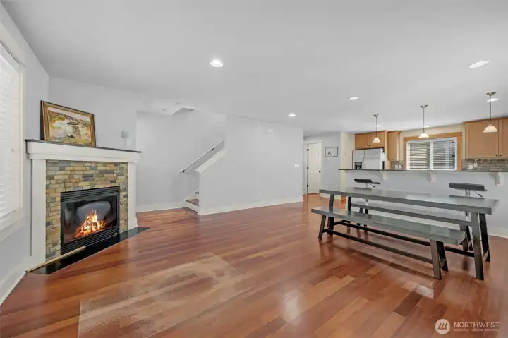 Living room to dining