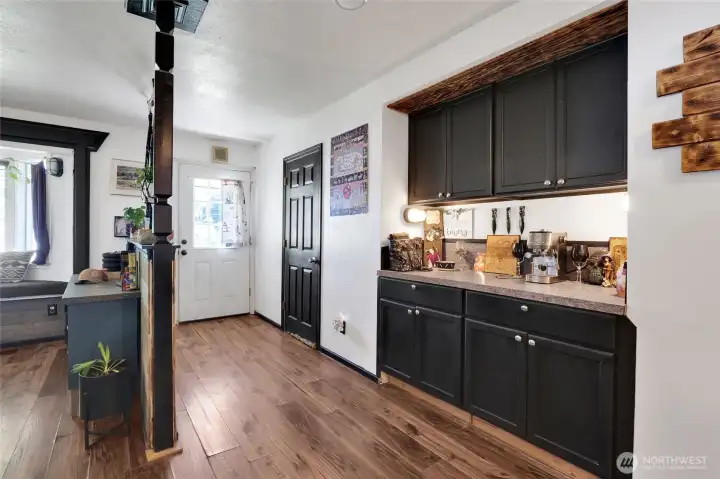 Make some coffee at your own coffee bar in the morning. Great way to start the day. Make some coffee at your own coffee bar in the morning. Great way to start the day.