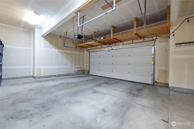 Tons of storage in this garage