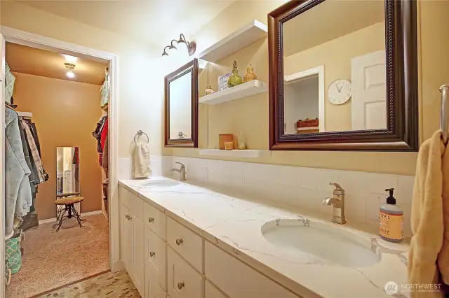 Shower, Walk-In Closet, all on secluded corner of home~