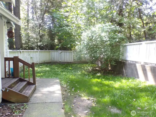 Fenced in side yard