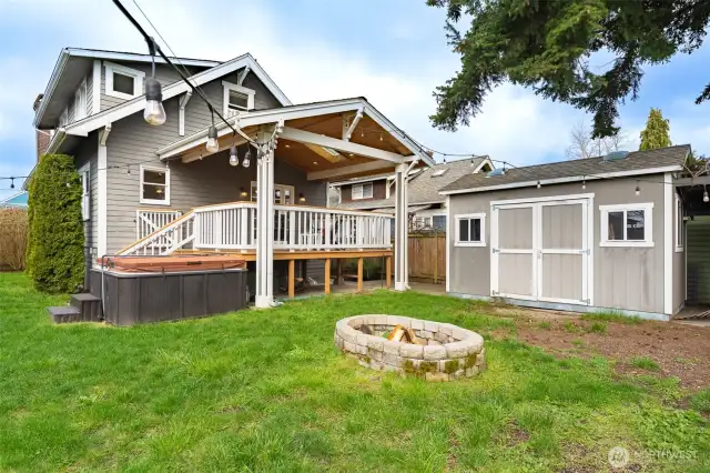 Storage shed on the property adds functionality