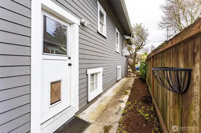 North side of the property with access to the back yard.