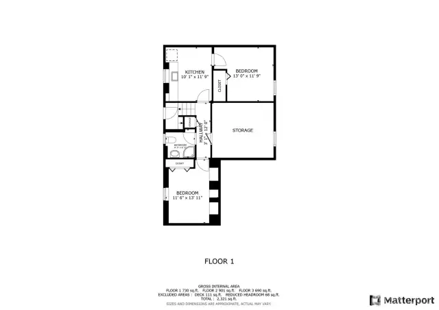 Basement Floorplan. Note: mislabeled "kitchen" is laundry room