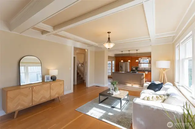 Stunning box beam ceiling detail