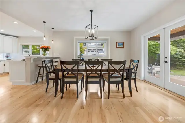 The dining area is expansive and easy to sit a large crowd.