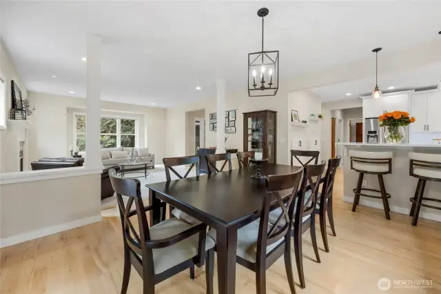 The flow for eating and entertaining is very thoughtful.
