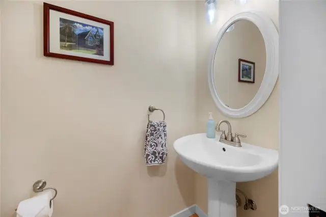 The main floor powder bath.