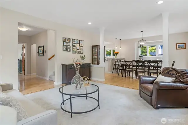 The home features a circular floor plan which is fantastic for living and entertaining.