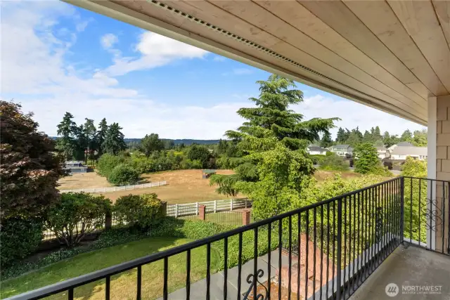 View looking over front 2/3 of property and over the valley, Puyallup, to Edgewood and Tacoma