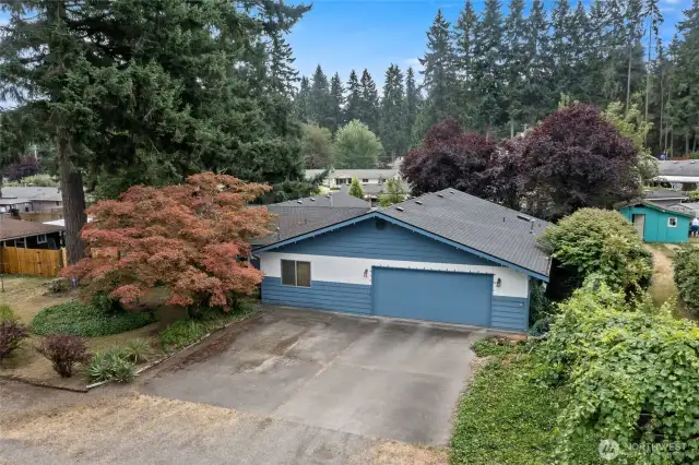 Extra wide driveway