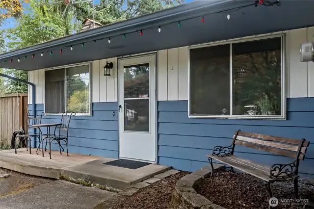 Cozy front deck