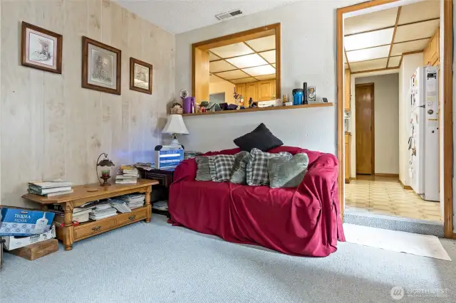 Family room facing kitchen