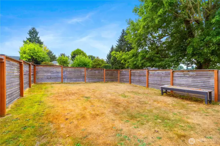 Private side yard