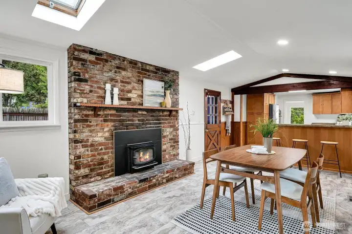 Fireplace in Dining Rm