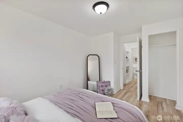 3326 - Another shot of the bedroom looking into hall storage and bathroom.