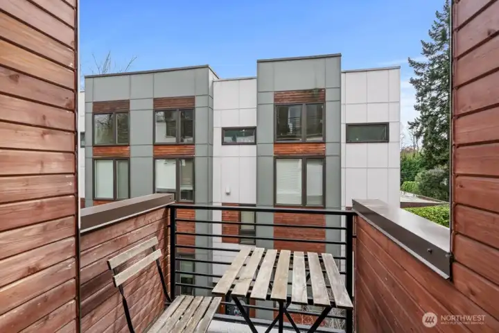 Deck next to the kitchen on level 2