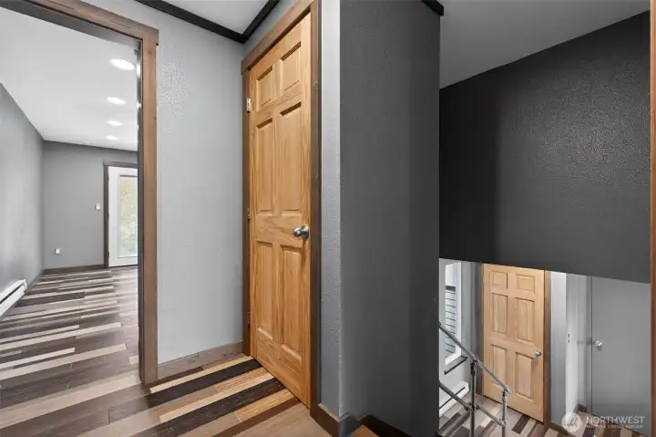 Solid wood doors and trim.