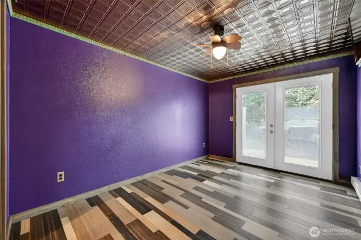 French doors off of primary to deck.