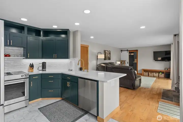 New cabinets, countertops and appliances