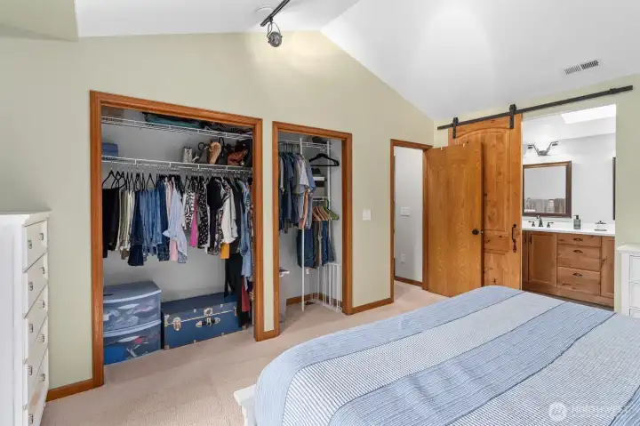 Primary with double closets