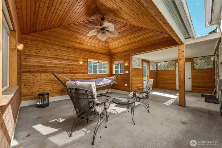 Covered Patio - wired for Hot Tub