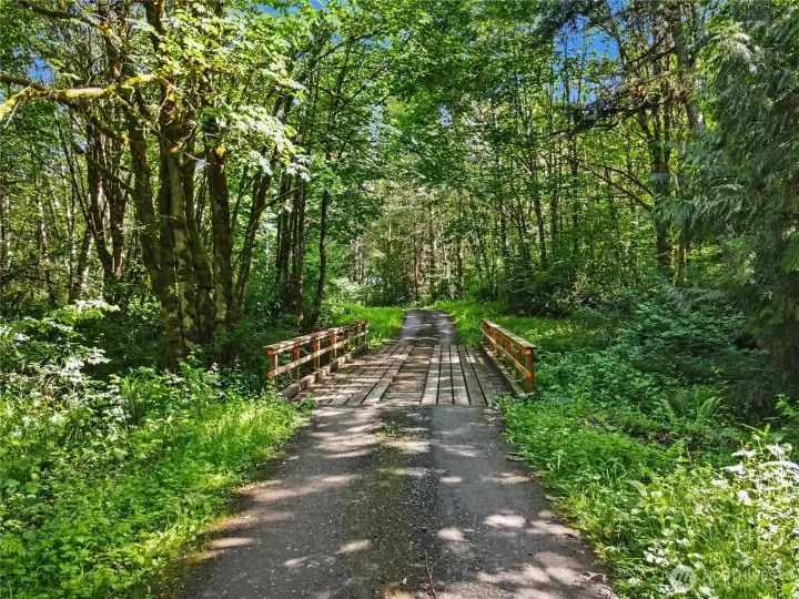 Water moves through large sections of your property. Seasonal streams, irrigation ditches, and of course, the Little Quilcene River.