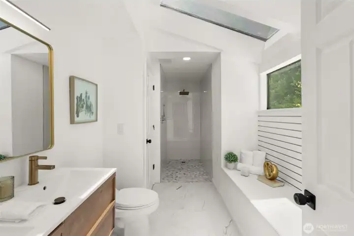 Primary bath with walk-in shower Primary bath with walk-in shower