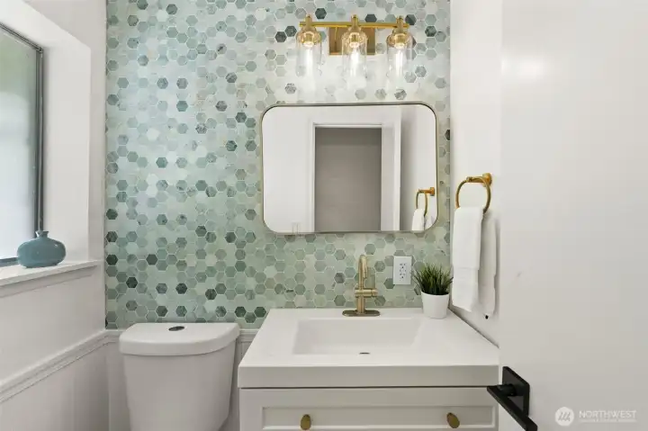 Half bath on lower level Half bath on lower level